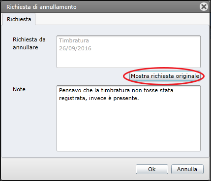 Richiesta annullamento